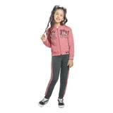 Conjunto Infantil Feminino Inverno C/capuz E Ziper 208011