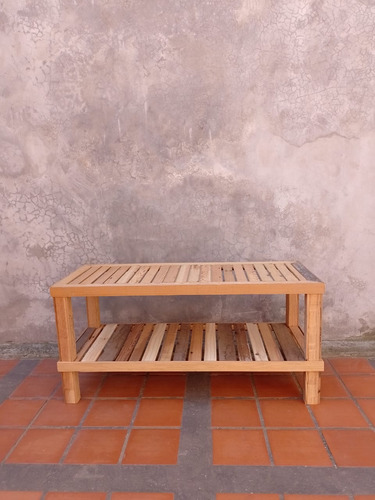 Mesa Ratona Jardín En Madera Reclada(pinotea)