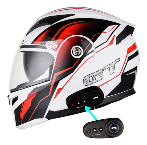 Casco Abatibles Certificado Para Motocicleta Con Bluetooth