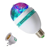 Ampolleta Disco Led Giratoria Rgb Fiesta + Conector 220v