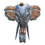 Mascara Elefante De Pared Madera Teka De Indonesia 50 Cm
