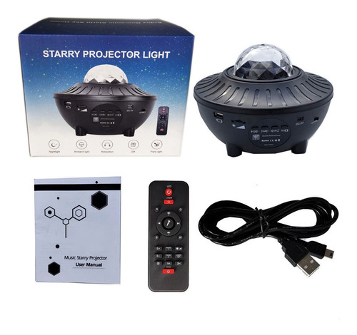 Proyector Musical Estrella Multicolor Bt Con Parlante Starry