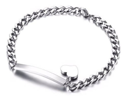 Pulsera Esclava Grabada Mujer Niña Regal Joya Fina Plata Oro