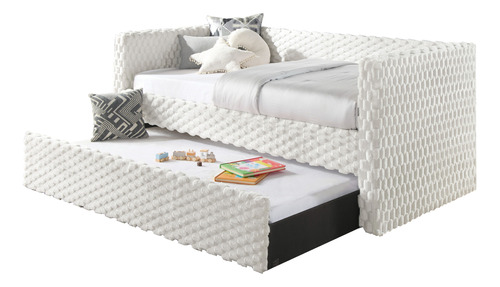 Daybed Minimalista Molly, Beige, Elegante Cama Canguro 