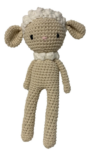 Oveja Peluche Tejido 30 Cm - Muñeco De Apego - Amigurumi