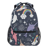 Mochila Niñas, Niños, Adolescentes, Rainbow Narwhal, Ligera,