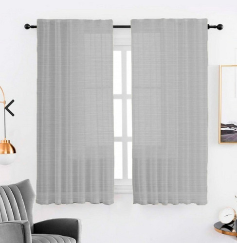 Cortinas Corta Ambiente Madras Presillas Escondida 140 X 150