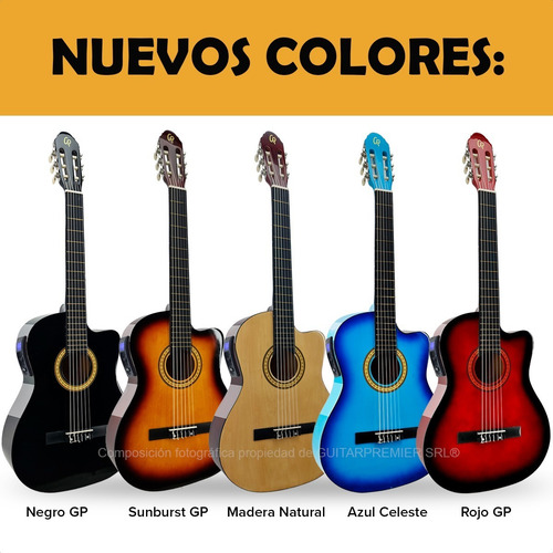Guitarra Electroacustica C/ Corte Nylon Eq 4b Funda Pua Gtia