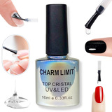 Top Cristal Con Glitter Esmaltes Semipermanent 10ml