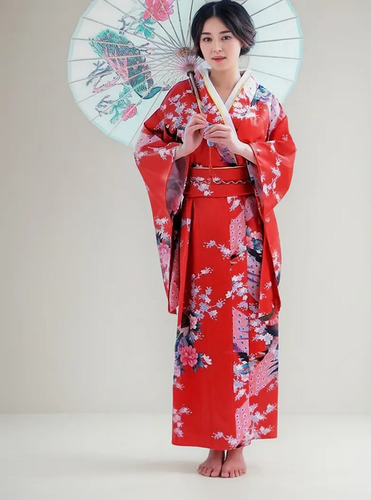 Yf Traje De Cosplay De Vestido Japonés Kimono Tradicional