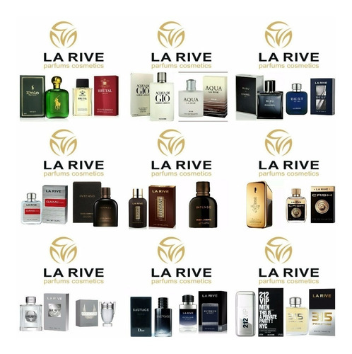 Kit De 08 Perfumes La Rive Masculino E Feminino