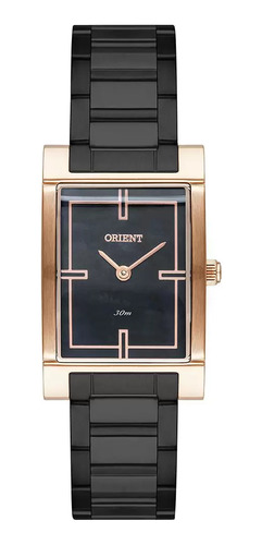 Relógio Feminino Orient Quadrado Rose E Preto Original + Nf