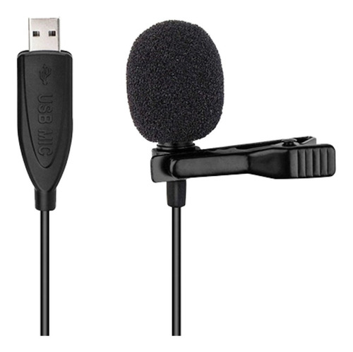 Microfono Corbatero Usb Para Pc Notebook Podcast Cuo