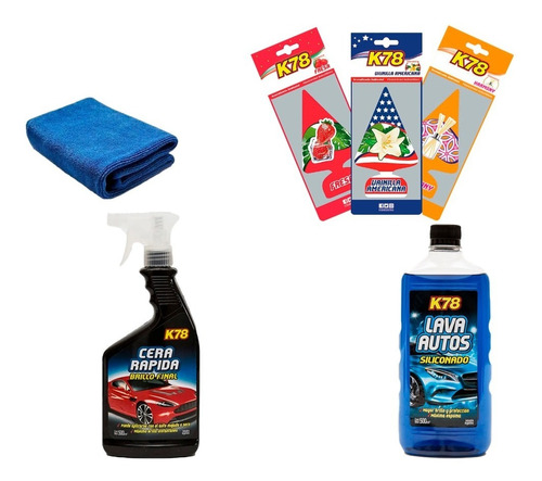 Kit Lavado Auto / Moto Premium Con 6 Productos K78