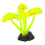 Enfeite De Silicone Soma Coral Mushroom Long Stem Amarelo