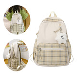 Mochila Campus Para Niñas, Bandolera Plaid Element