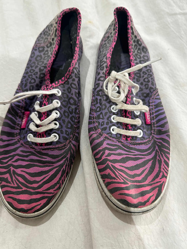 Vans Edición Limitada Animal Print Rosa Y Lila T39