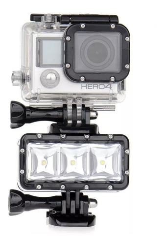 Iluminador Led Luz Gopro Mergulho Flash Sj4000 Prova De Agua