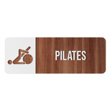 Placa Indicativa Sinalização Mdf Pilates Studio Porta 