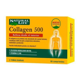 Natural Life Collagen 500 Tabletas X 60 Sabor Sin Sabor