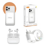 Kit Power Bank  10000 Magsafe  + Carregador + Fone P/iPhone