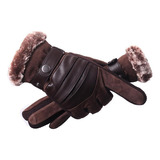 Guantes De Nieve A Prueba De Viento Piel De Cerdo Ajustable