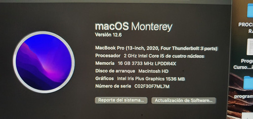 Macbookpro 13 Con I5 Y 16 Gb Ram. Impecable 1tb Poco Uso