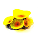 Enfeite De Silicone Soma Coral Mushroom Giant Amarelo