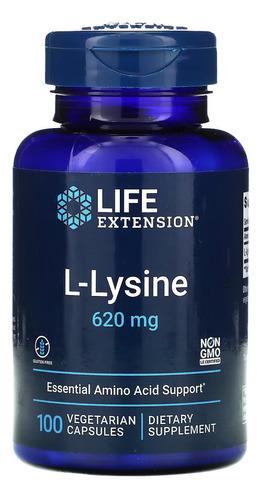 L-lisina 620 Mg 100 Cápsulas Lisina - Life Extension