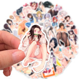 50 Uds Stickers Calcomanias Anime Girls