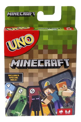 Juego De Cartas Uno Minecraftt Mattel Games 
