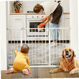 Ciays Baby Gate 29.5 To 53.1, 30-in Height Extra Wide Color Negro