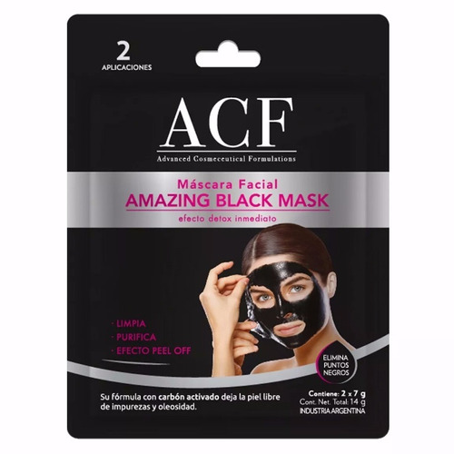 Mascara Acf Amazing Black Mask Elimina Puntos Negros M21050