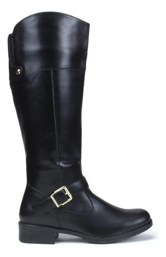 Bota Montaria Feminina Cano Alto Elástico Mooncity 72108