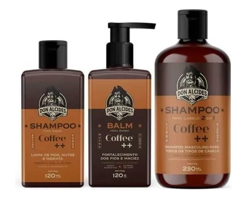Kit Shampoo P Barba +balm +shampoo 2e 1 Coffee Don Alcides