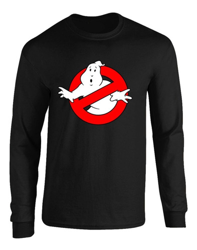 Camibuso Negro Camiseta Manga Larga Ghostbusters Cazafantasm