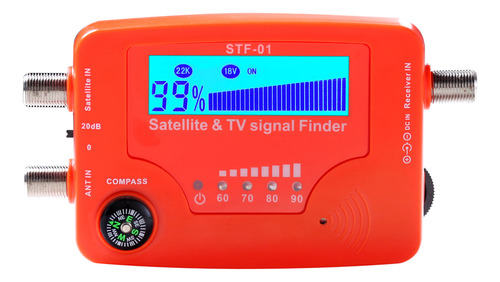 Medidor Señal Satelital Y Tv 2 En 1, Portátil, Lcd, Buscador