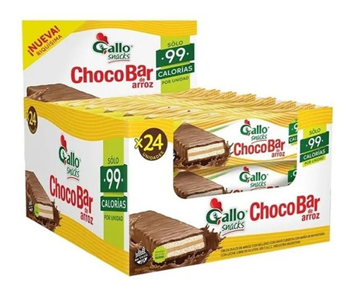 Chocobar Oblea Arroz Pack X 24un Apto Celiacos - Cioccolato