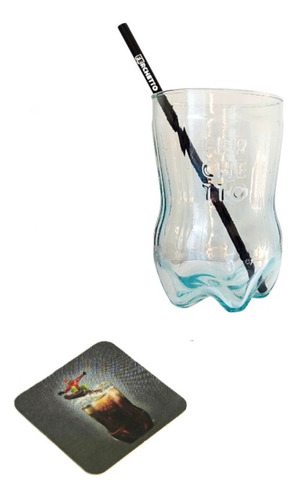 Vaso De Fernet Ferchetto Botella Cortada + Accesorios