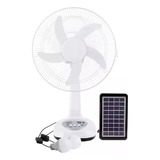 Ventilador Solar Recargable De Mesa Cargador De Celular