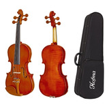 Violino Hofma Hve221 1/2 Arco Crina Animal Case Ajustado Cor Madeira