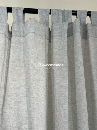 Juego De Cortinas De Ambiente Voile De Lino Rustico Hermosas