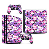 Skin Ps4 Pro Compatível Playstation Camo Lilac