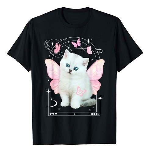 Playera Gato Coquette, Camiseta Estilo Animal