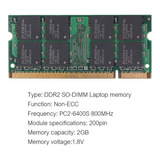 Memoria Ram Elpidia 2gb 1x2gb Sodimm Laptop 6400s Usada