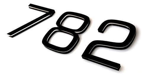 Números En Acrílico Para Frente Casa Domicilio 25cm (negro)