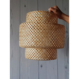 Lámpara Colgante De Bambú/ Ratán-fibras Naturales- 50x50