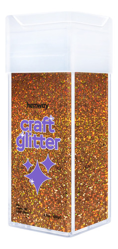 Hemway Craft Glitter Shaker De 4.59oz/4.6 Onzas Con Purpurin