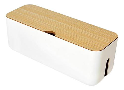 Caja De Gestión De Cables Abs Tapa De Madera Caja