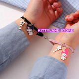 Pulsera De La Amistad O Pareja Kuromi Y My Melody Con Iman 